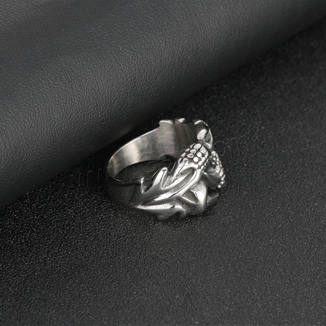 Titanium Steel Finger Ring, Claw, polished, Unisex & different size for choice & blacken, 15mm, Sold By PC