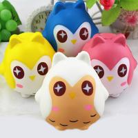 Missley Relieve Stress Squishy Toys, Cuero de PU, Búho, más colores para la opción, 100x90mm, 5PCs/Bolsa, Vendido por Bolsa