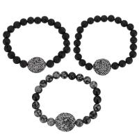 Pulsera de Piedras Preciosas, con Arcilla analiar de diamantes de imitación AB, Óvalo, diferentes materiales para la opción & unisexo, longitud:aproximado 8 Inch, Vendido por Sarta