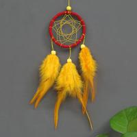 Fashion Dream Catcher, Plastic, with Feather & Nylon Cord & Acrylic, Tassel 