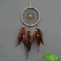 Fashion Dream Catcher, Iron, with Linen & Feather, Tassel 