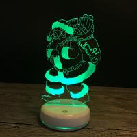 Venta al por mayor Luz llevada al lado de la lámpara 3D, Acrílico, con plástico ABS, Papá Noel, con interfaz USB & con luz LED & cambiar de color automaticamente & Joyas de Navidad & diferentes estilos para la opción, 210x170x40mm, Vendido por UD