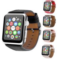 Bande de montre en acier inoxydable, Cuir, avec acier inoxydable, pour montre apple & unisexe & normes différentes pour le choix, plus de couleurs à choisir Environ 9 pouce, Vendu par PC