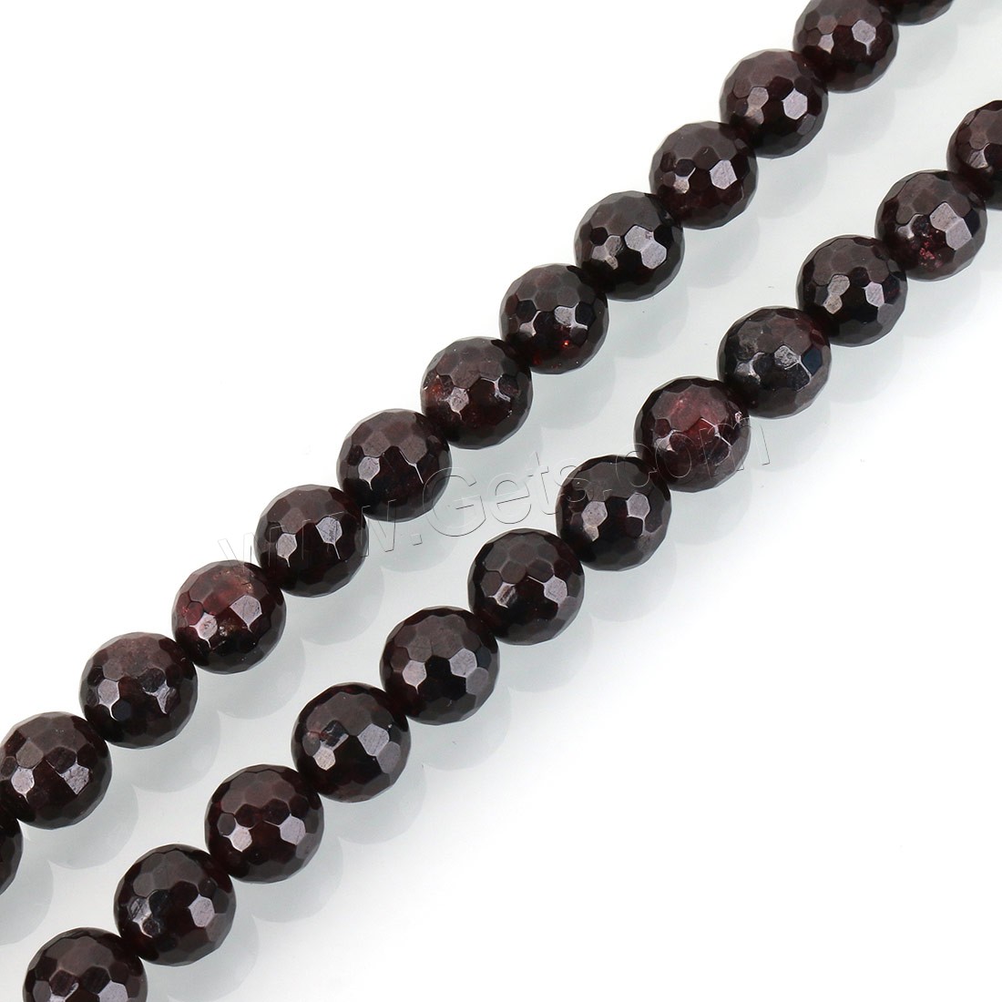 Natural Garnet Beads, Round, different size for choice & faceted, Hole:Approx 1mm, Length:Approx 15.5 Inch, Sold By Strand