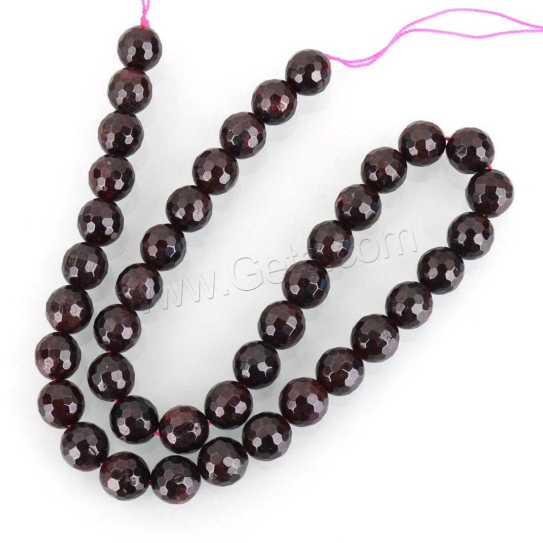 Natural Garnet Beads, Round, different size for choice & faceted, Hole:Approx 1mm, Length:Approx 15.5 Inch, Sold By Strand