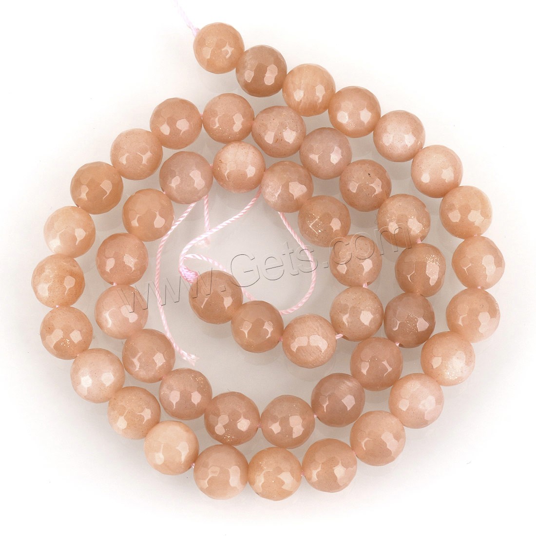 Natural Moonstone Beads, Round, different size for choice & faceted, Hole:Approx 1mm, Length:Approx 15.5 Inch, Sold By Strand