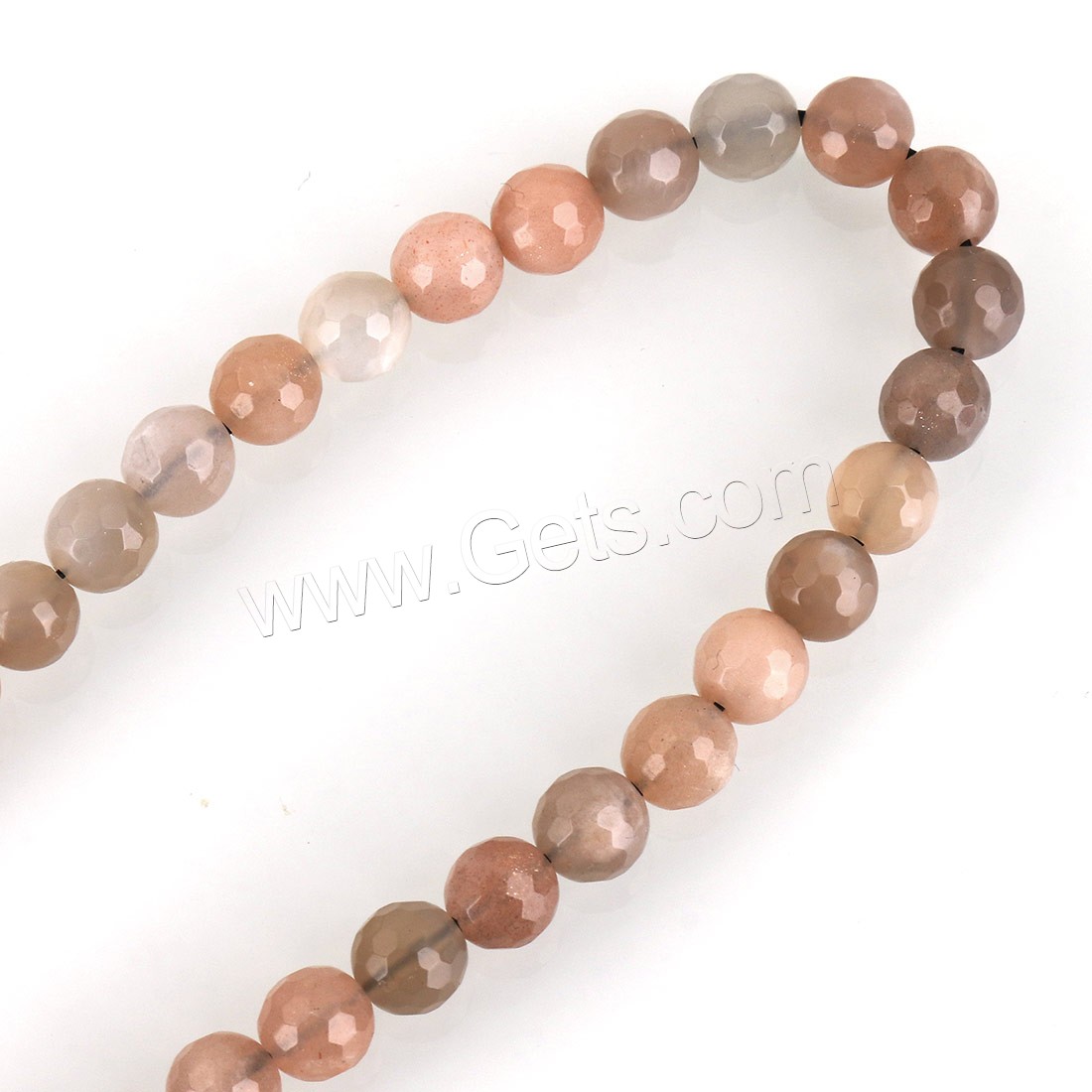 Natural Moonstone Beads, Round, different size for choice & faceted, Hole:Approx 1mm, Length:Approx 15.5 Inch, Sold By Strand