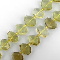 Natural Lemon Quartz Beads, faceted, 14-18x17-24x6-8mm Approx 1.5mm Approx 15 Inch, Approx 40- 