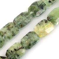 Pierre raisin naturelle, Prehnite nature, rectangle, facettes, 23-27x9-10mm Environ 3mm Environ 15.5 pouce, Environ Vendu par brin