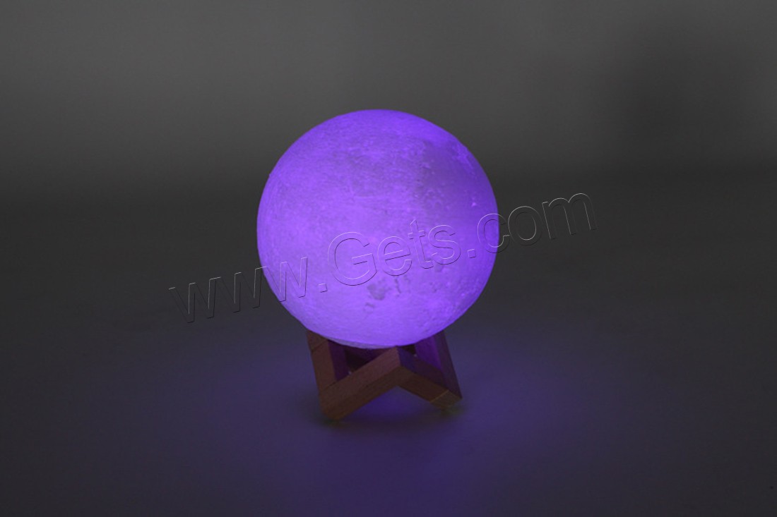 LED Colorful Night Lamp, Plastic, with Wood, 3 Lights Touching Switch & with USB interface & with LED light & different size for choice, Sold By PC