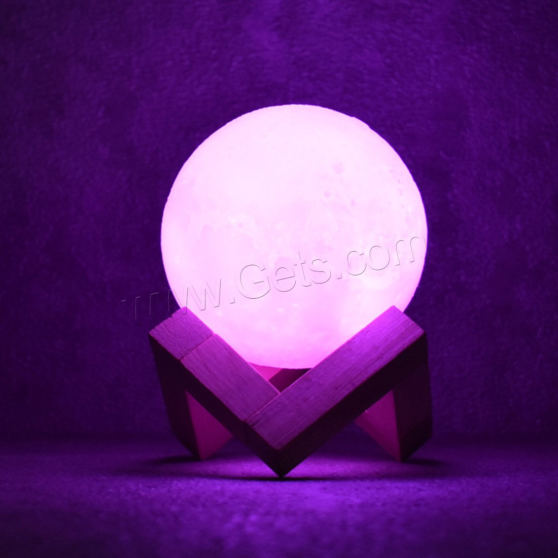 LED Lámpara colorida de noche , Plástico, con madera, interruptor de tocar & 7 Luz de estado de ánimo LED & con interfaz USB & con luz LED & diverso tamaño para la opción, Vendido por UD