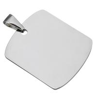 Pendentifs en acier inoxydable, rectangle, couleur originale Environ Vendu par PC