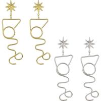 Zinc Alloy Drop Earring, brass post pin, plated, for woman 