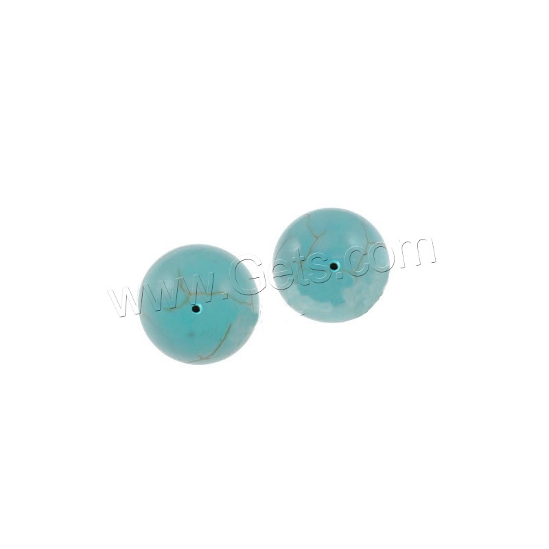 Howlite Beads, Round, different size for choice & half-drilled, Hole:Approx 1mm, Sold By PC