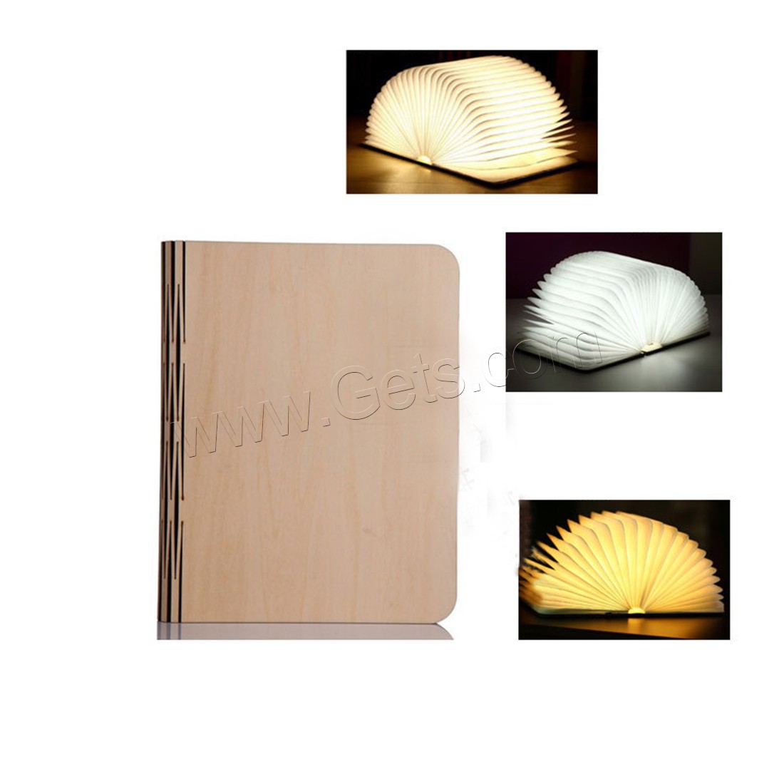 Paper Folding Pages Light, with Wood, button switch & with USB interface & with LED light & different styles for choice, Sold By PC