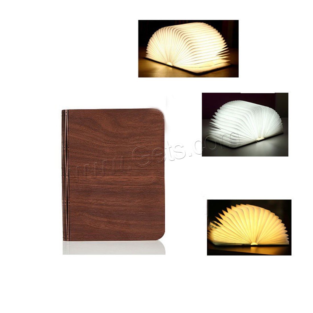 Paper Folding Pages Light, with Wood, button switch & with USB interface & with LED light & different styles for choice, Sold By PC