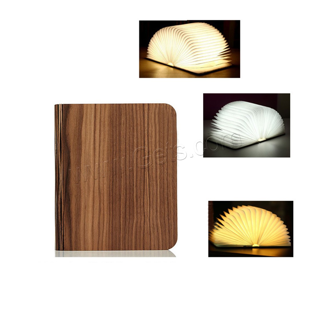 Paper Folding Pages Light, with Wood, button switch & with USB interface & with LED light & different styles for choice, Sold By PC