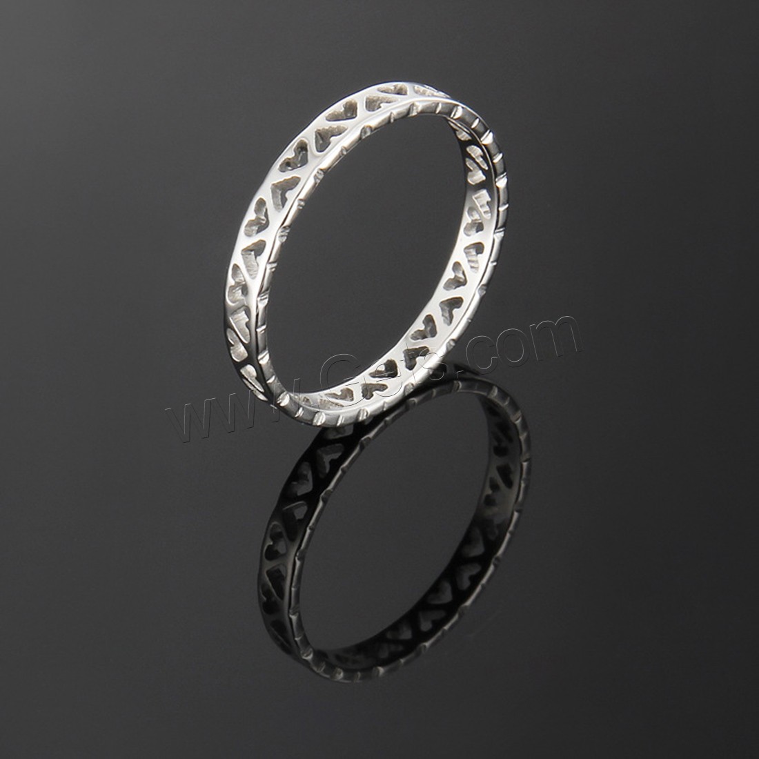 Titanium Steel Finger Ring, plated, polished & different size for choice & for woman & hollow, more colors for choice, 3.2mm, Sold By PC