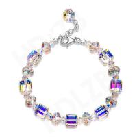 Crytal checo Pulsera, acero inoxidable cierre de langosta, con 1.2Inch extender cadena, antifatiga & para mujer & facetas, 8mm, longitud:aproximado 7 Inch, Vendido por Sarta