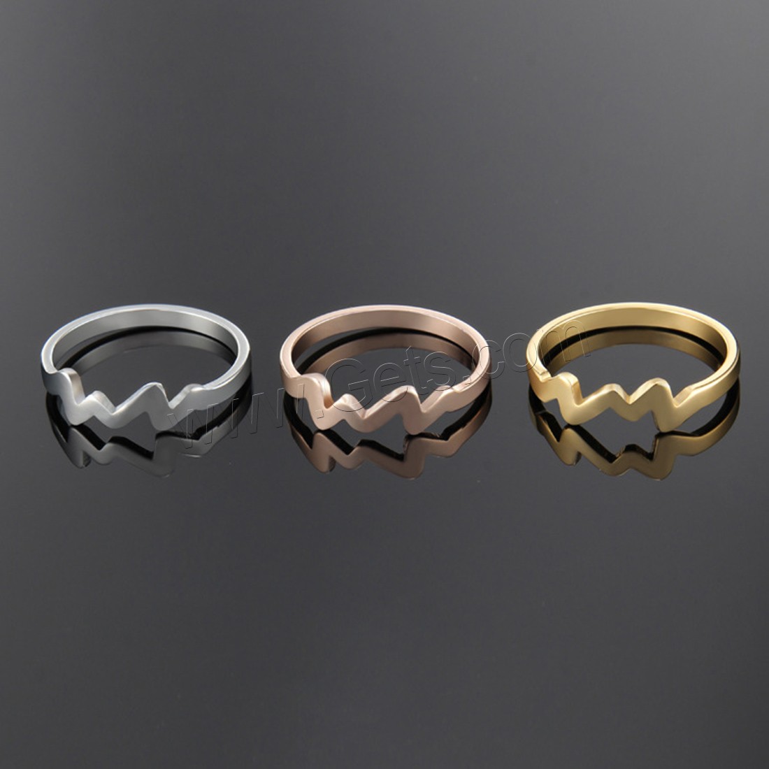 Titanium Steel Finger Ring, plated, different size for choice & for woman, more colors for choice, 5mm, Sold By PC