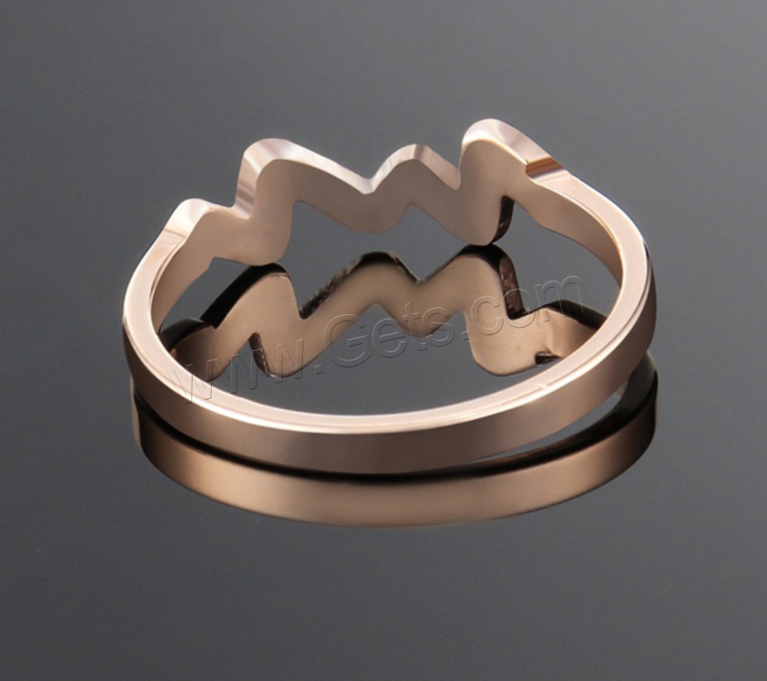 Titanium Steel Finger Ring, plated, different size for choice & for woman, more colors for choice, 5mm, Sold By PC