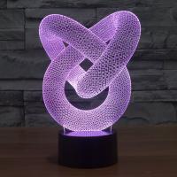 LED Colorful Night Lamp, ABS Plastic, with Acrylic, with USB interface & change color automaticly 