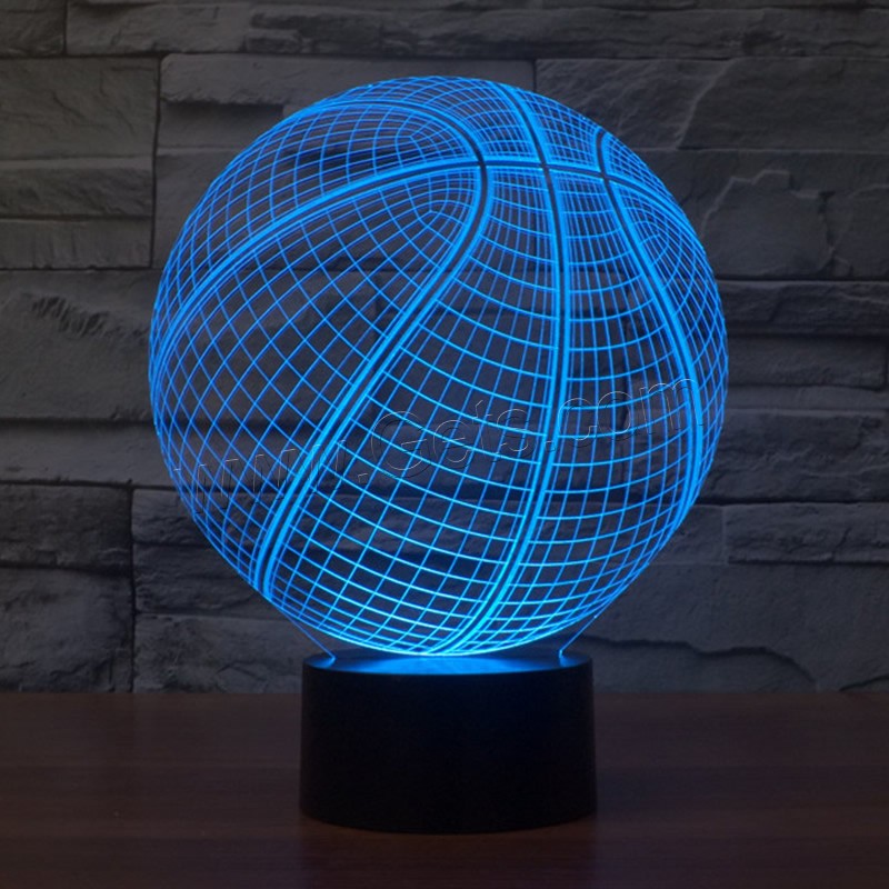 LED Colorful Night Lamp, ABS Plastic, with Acrylic, with USB interface & change color automaticly & different styles for choice & different designs for choice, Sold By Set