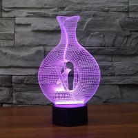 LED Colorful Night Lamp, ABS Plastic, with Acrylic, with USB interface & change color automaticly 