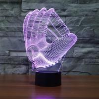 LED Colorful Night Lamp, ABS Plastic, with Acrylic, Hand, with USB interface & change color automaticly 