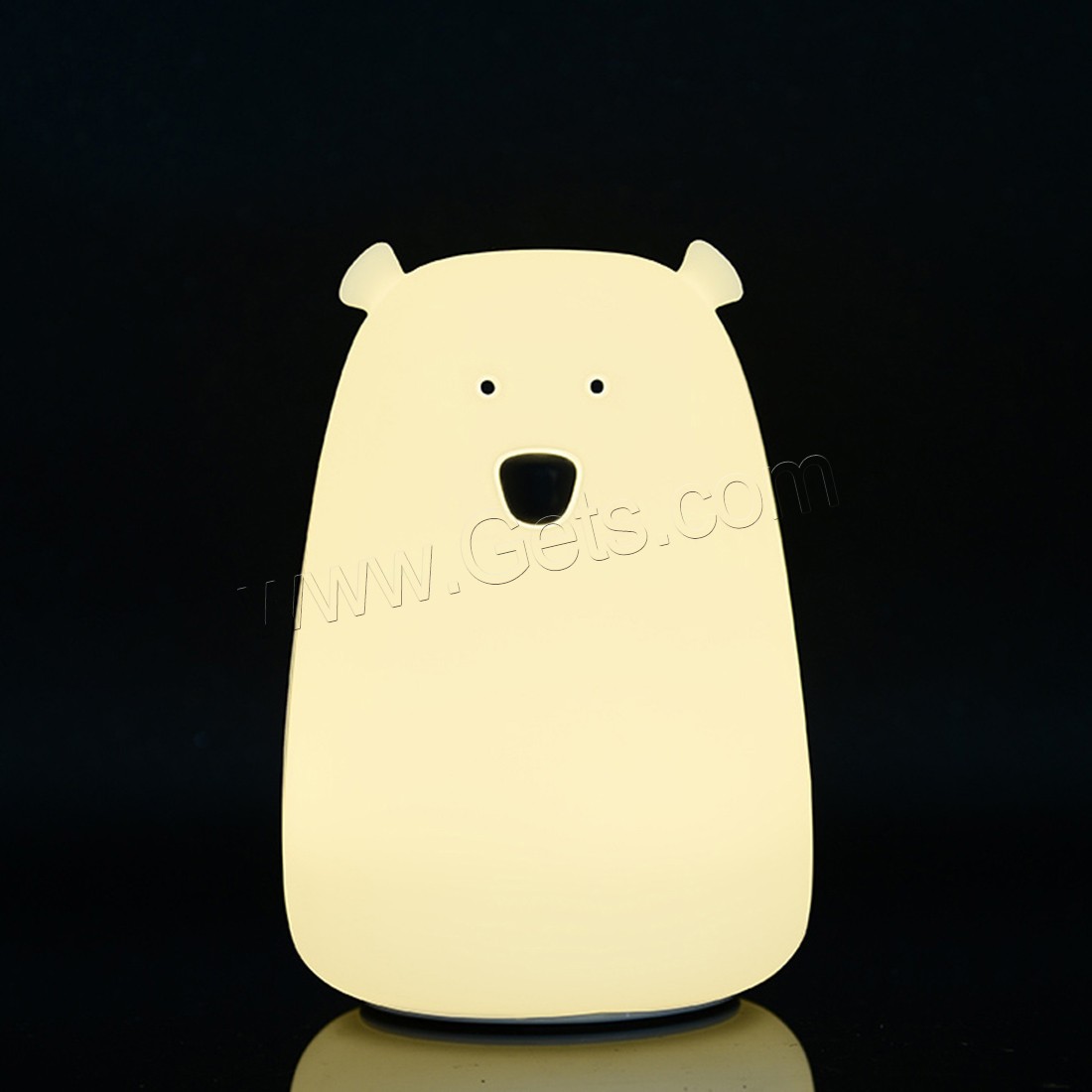 LED Colorful Night Lamp, Silicone, with Plastic, Bear, with USB interface & with LED light & change color automaticly & different styles for choice, more colors for choice, 111x160mm, Sold By PC