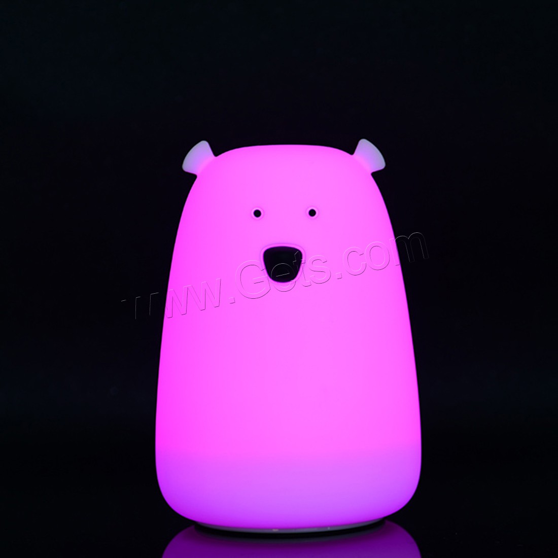 LED Colorful Night Lamp, Silicone, with Plastic, Bear, with USB interface & with LED light & change color automaticly & different styles for choice, more colors for choice, 111x160mm, Sold By PC