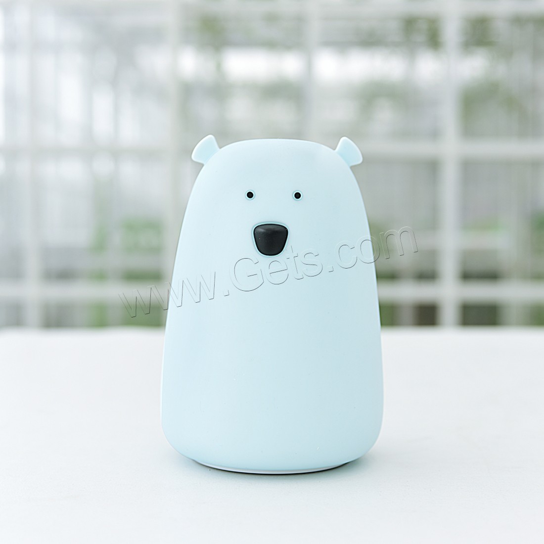 LED Colorful Night Lamp, Silicone, with Plastic, Bear, with USB interface & with LED light & change color automaticly & different styles for choice, more colors for choice, 111x160mm, Sold By PC