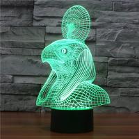 LED Colorful Night Lamp, ABS Plastic, with Acrylic, with USB interface & change color automaticly 