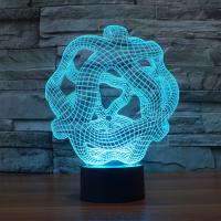 LED Colorful Night Lamp, ABS Plastic, with Acrylic, with USB interface & change color automaticly 