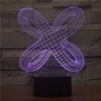 LED Colorful Night Lamp, ABS Plastic, with Acrylic, with USB interface & change color automaticly 