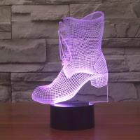 LED Colorful Night Lamp, ABS Plastic, with Acrylic, Shoes, with USB interface & change color automaticly 