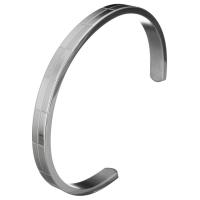 Stainless Steel Cuff Bangle, for woman, original color, 6mm, Inner Approx 