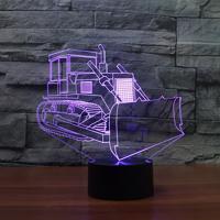 LED Colorful Night Lamp, ABS Plastic, with Acrylic, Forklift, with USB interface & change color automaticly 