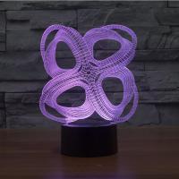 LED Colorful Night Lamp, ABS Plastic, with Acrylic, with USB interface & change color automaticly 