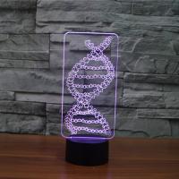 LED Colorful Night Lamp, ABS Plastic, with Acrylic, with USB interface & change color automaticly 