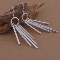 Brass Tassel Earring, real silver plated, for woman, lead & cadmium free 