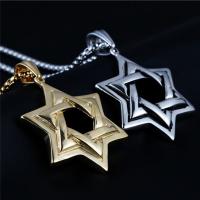 Titanium Steel Sweater Necklace, Hexagram, plated, box chain & for man Approx 24 Inch 