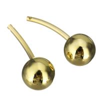 composant de goutte de boucle d'oreille en laiton, Rond, Placage de couleur d'or, normes différentes pour le choix Environ 0.4mm, Vendu par PC