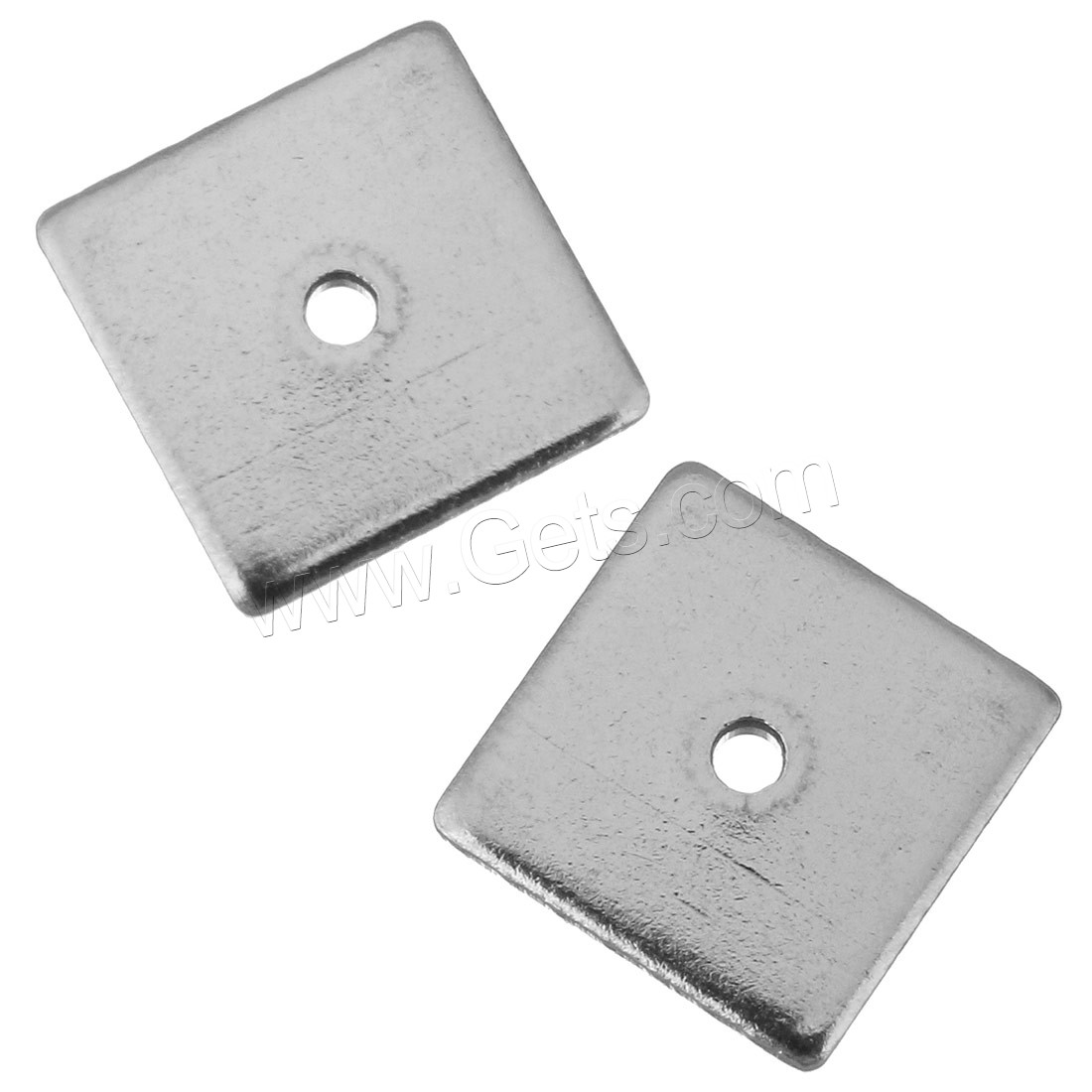 Stainless Steel Spacer Bead,  Square, different size for choice, original color, Hole:Approx 1mm, Sold By PC