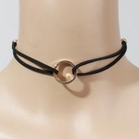 Mode Collier Choker, corde de laine, Alliage de zinc fermoir homard, avec 1.9lnch chaînes de rallonge, Placage, pour femme, plus de couleurs à choisir 365mm Environ 14.3 pouce, Vendu par brin