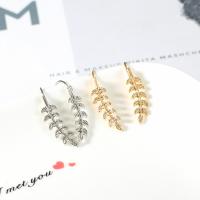 Zinc Alloy Drop Earring, Leaf, plated, for woman 