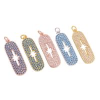 Cubic Zirconia Micro Pave Brass Pendant, plated, micro pave cubic zirconia nickel, lead & cadmium free Approx 3mm 