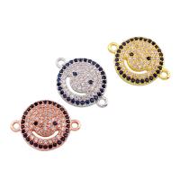 Cubic Zirconia Micro Pave Brass Connector, plated, micro pave cubic zirconia & 1/1 loop nickel, lead & cadmium free Approx 1mm 