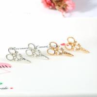 Zinc Alloy Stud Earring, Scissors, plated, for woman 