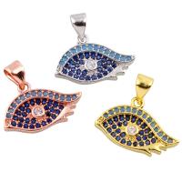 Cubique Pendentif en laiton zircon pavent, Lunettes, Placage, pavé de micro zircon, plus de couleurs à choisir, protéger l'environnement, sans nickel, plomb et cadmium Environ Vendu par PC